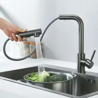 ManoMano Cecipa - Wasserhahn Küche Ausziehbar Küchenarmatur mit 2 Strahlarten Spültischarmatur 360° Schwenkbar Mischbatterie Küche gra Angebot