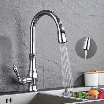 ManoMano Onyzpily - Wasserhahn Küche, Küchenarmatur mit Ausziehbarer Brause, Mischbatterie Küche mit Dual-Spülbrause, 360° Drehbar Spü Angebot