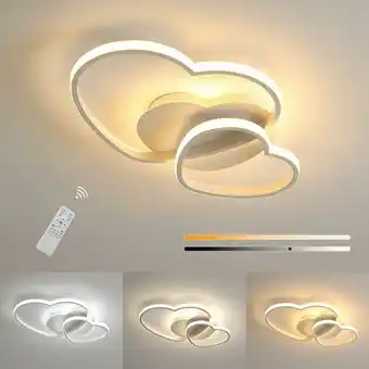 ManoMano Goeco - Dimmbare LED-Deckenleuchte, modernes Design in Herzform, Material: Acryl und Metall, Deckenleuchte für Esszimmer und  Angebot