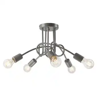 ManoMano Lamkur Camilla Flexi Camilla Multi Arm Semi Flush Deckenleuchte Grau, 5x E27 Angebot