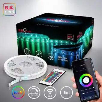 ManoMano B.k.licht - WiFi led Band 5m Streifen Smart Home app Lichtleiste rgb dimmbar Stripe 230V smd - 30 Angebot