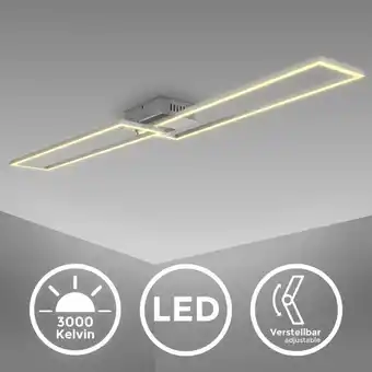 ManoMano LED Deckenlampe 110x25cm Deckenleuchte 40W schwenkbar Wohnzimmer warmweiß silber Angebot