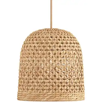 ManoMano Rattan-Deckenlampe - Boho Bali Design Pendelleuchte - 30cm- Rava Naturfarben - Bambus - Naturfarben Angebot