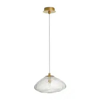 ManoMano Kildonan 26cm Dome Pendelleuchte Messing Gold Metall geblasen Klarglas led G9 - Merano Angebot