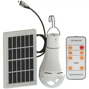 ManoMano Delaveek - Tragbare Solar-LED-Lampe mit Solarpanel für Garten, Terrasse, Innen- und Außenbereich, Wandern, Camping, Zelt und  Angebot