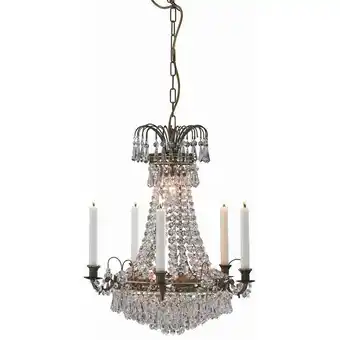 ManoMano LK100642 - 6 Light Crystal Kronleuchter Deckenleuchte Antik, E14 - Markslojd Angebot