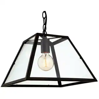 ManoMano Firstlight Kew - 1 Lichtdeckenanhänger Schwarz, Klarglas, E27 Angebot