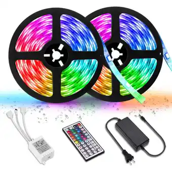 ManoMano Augienb - 2er-Pack 300 LED-Streifen 10 m wasserdicht 5050 rgb 4-polig mit Fernbedienung Agito Angebot