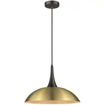 ManoMano 1 Light Dome Deckenanhänger Antik Messing, Schwarz, E27 - Spring Lighting Angebot