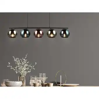 ManoMano Ausgefallene LED Pendelleuchte mit bunt verspiegelten Glaskugeln, Breite 83cm Angebot