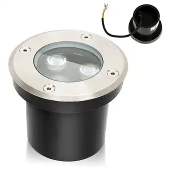 ManoMano Swanew - 8x 3W Bodenleuchte IP67 led Leuchte Bodeneinbaustrahler Bodenstrahler für den Außenbereich - schwarz Angebot