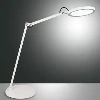 ManoMano Fabas Luce Regina Integrierte LED-Tischleuchte aus weißem Glas Angebot