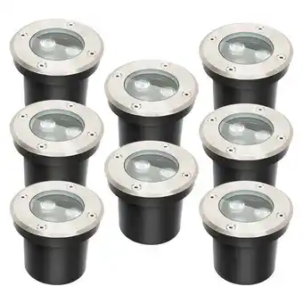 ManoMano Swanew - 8x 3W Bodenleuchte IP67 led Leuchte Bodeneinbaustrahler Bodenstrahler Boden Angebot