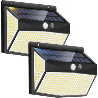 ManoMano Solar-Außenleuchte 318 led 3 Seiten Solar-Außenlicht 3 Modi IP65 wasserdichte Außenleuchten Solar-Wandleuchte mit Bewegungss  Angebot