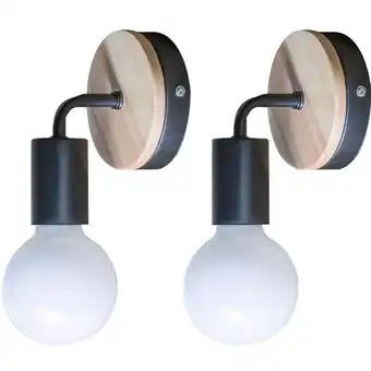 ManoMano Axhup - Wandleuchte Innen 2 Stück, Vintage Wandlampe 180° Drehbare, Wandstrahler E27 Fassung für Schlafzimmer Wohnzimmer Trep Angebot