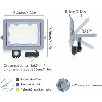 ManoMano Aigostar - led leuchtturm mit natürlichem kältesensor slim outdoor 10W 20W 30W-30W kalt Angebot