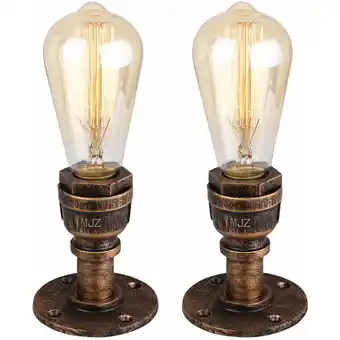 ManoMano Wottes - 2Pcs Retro Deckenleuchte Wasserrohr Schmiedeeisen Industriell Metall Wohnzimmer Deckenlampe Bronze Angebot