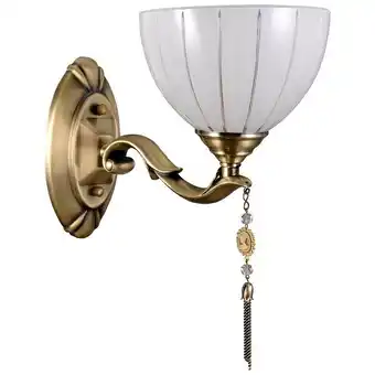 ManoMano Baxio - Stilisierte Wandleuchte Golden 1 Light mit Milch, Glasschirm, E27 - Italux Angebot