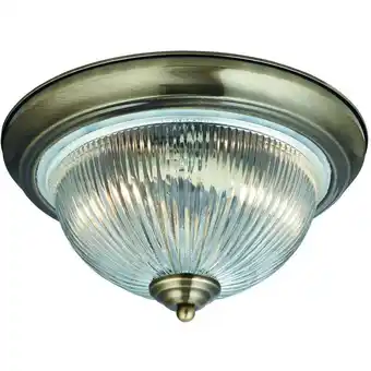 ManoMano Searchlight Flush - Badezimmer Flush 2 Lichtdecke Antik Messing, E14 Angebot