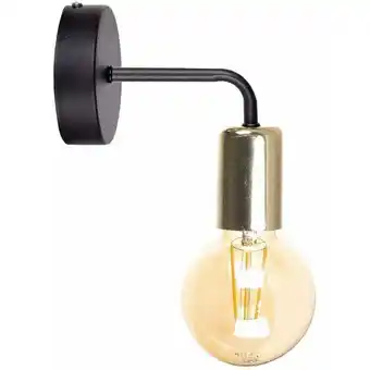 ManoMano 1165 Nixon Wandleuchte Schwarz, Gold, 16cm, 1x E27 - Keter Lighting Angebot