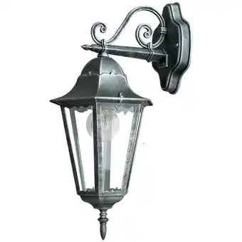 ManoMano Fan Europe - firenze Outdoor down Wandlaternen Schwarz, Silber, IP44 28,6 x 50,5 x 20,5 cm Angebot