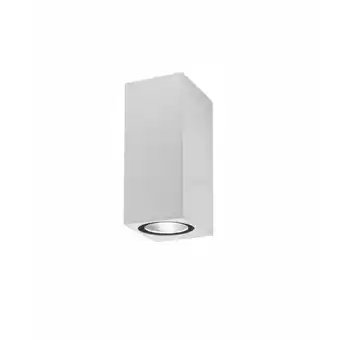 ManoMano Merano - Cincinnati Quadratische Outdoor Up Down Wandleuchte Aluminium Weiß Glas led GU10 2x7W IP54 Angebot