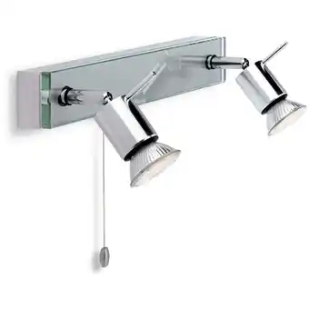 ManoMano Firstlight Aqua - 2 Lichtschalter Scheinwerfer Bar Light Aluminium, Klarglas, GU10 Angebot