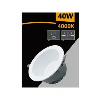 ManoMano Trade Shop Traesio - runder smd led-einbaustrahler 40 w 4000 lm weisses licht 6500K 4000K GL-AG40 Naturweiß - Naturweiß Angebot