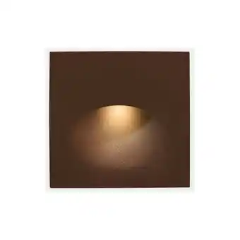 ManoMano Leds C4 Bat Square Oval Outdoor led Wandeinbauleuchte Square Brown IP65 2.2W 3000K Angebot