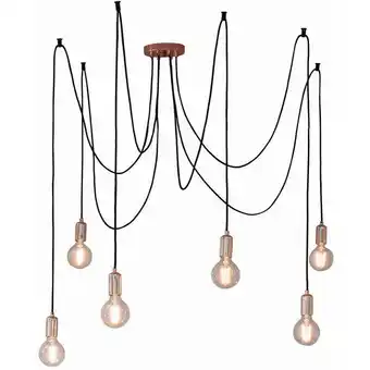 ManoMano Studio - 6 Light Cluster Pendant Copper Plate, E27 - Endon Angebot