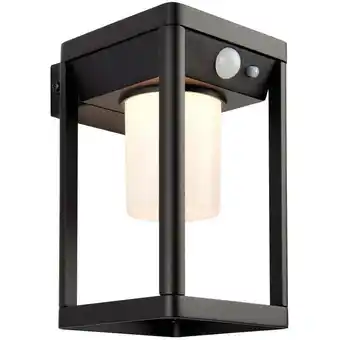 ManoMano Hallam Moderne solarbetriebene dimmbare LED-Wandleuchte Strukturiertes Schwarz, PIR-Bewegungs- und Tag-Nacht-Sensoren, Warmwe Angebot