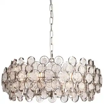 ManoMano Lighting Marella - Anhänger Bright Nickel Plate & Klarglas 6 Light Dimmable IP20 - E14 - Endon Angebot