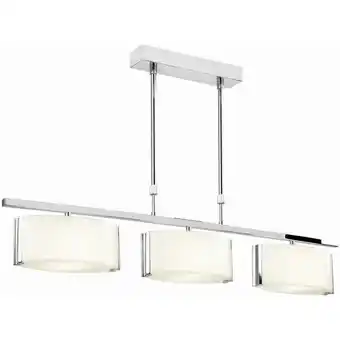 ManoMano Endon - Clef - 3 Light Semi Flush Deckenleuchte Chrom, glänzend weißes Glas, G9 Angebot