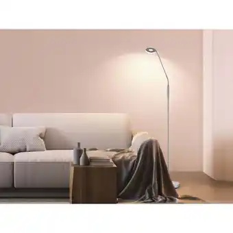 ManoMano Led Stehlampe Leselampe dent Silber mit Dimmer - Höhe 150cm Angebot