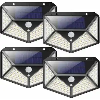 ManoMano iPosible Outdoor Solar【Leistungsstarke Version 4 Pack】 100 LED 2200 mAh wasserdichte Außenbeleuchtung 270° Solarlicht Bewegun Angebot