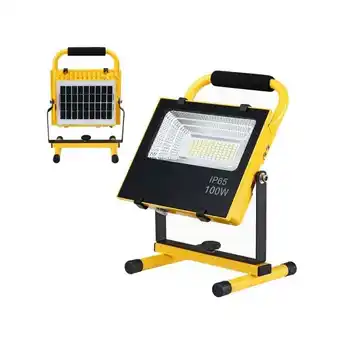 ManoMano Trade Shop Traesio - tragbare arbeitsleuchte mit solarpanel 100W 1000LM notlicht sos Angebot