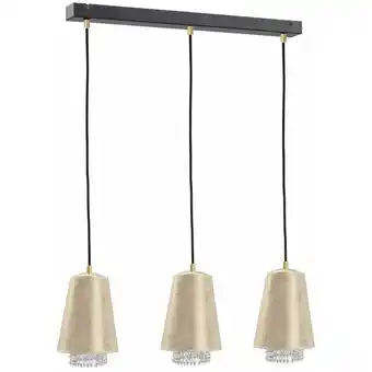 ManoMano 546 Molly Bar Pendelleuchte Kristall Gold, 60cm, 3x E27 - Keter Lighting Angebot