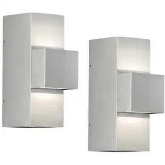 ManoMano 2er-Set graue Wandleuchten IMOLA, Up/Down-light, 9 Watt HP-LED, IP54 Angebot