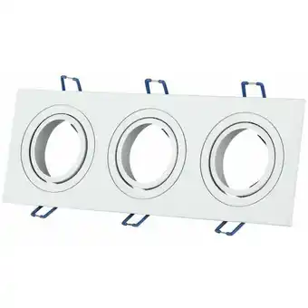 ManoMano V-tac - Rechteckiger 3GU10 und GU5.3 (MR16) Dreifach-LED-Einbaustrahler Halterung Weiß Farbe einstellbar Angebot