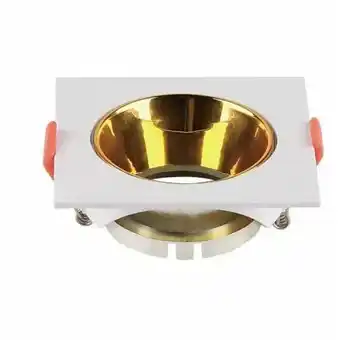 ManoMano V-tac - GU10 Quadratischer LED-Einbaustrahler Weißer Körper Reflektor Gold Angebot