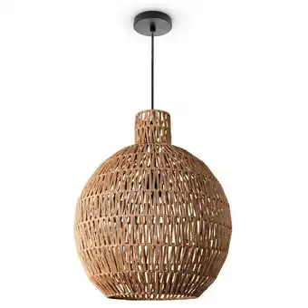 ManoMano Pendelleuchte Wohnzimmer Boho Korbleuchten Pendellampe Rattan Hängeleuchte Natur (Ø45 cm), Pendelleuchte - Typ 8 - Paco Home Angebot