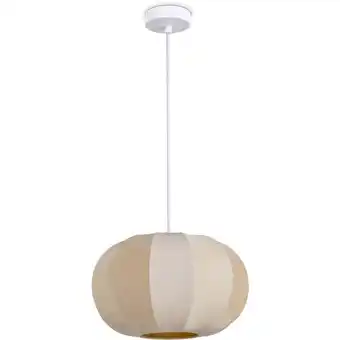 ManoMano Hängelampe Pendellampe Wohnzimmer Schlafzimmer Esszimmer Modern Nylon E27 Beige, Pendelleuchte - Typ 1 - Paco Home Angebot