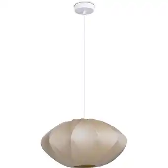 ManoMano Hängelampe Pendellampe Wohnzimmer Schlafzimmer Esszimmer Modern Nylon E27 Beige, Pendelleuchte - Typ 2 - Paco Home Angebot