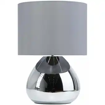 ManoMano Beliani - Tischlampe im Glamour Stil Poly-Baumwolle/Metall grau Ronava - Grau Angebot