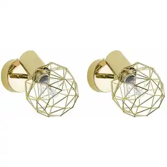 ManoMano Beliani - Moderne und stilvolle Wandlampe gold 2er Set Chenab - Gold Angebot