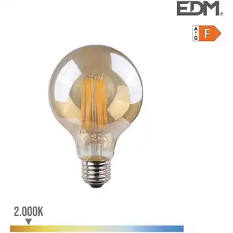 ManoMano EDM - Glühbirne mit led glühfaden. vintage kristallglas e27 8w 720lm 2000k warmes licht ø8x12cm Angebot