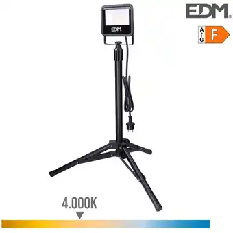 ManoMano EDM - E3/70413 Foco Proyector Led Con Tripode 30W 2370Lm 4000K Luz Dia Black Series Angebot