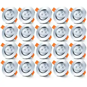 ManoMano 20er led Einbaustrahler Deckeneinbauleuchte Set Einbauleuchte Deckenleuchte Einbauspot Deckenspot IP20 245LM Strahler Kaltwei Angebot