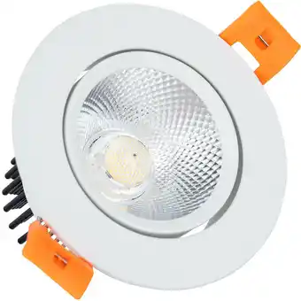 ManoMano LED-Downlight Strahler 7W COB Schwenkbar Rund Weiss Schnitt Ø 70 mm No Flicker Neutrales Weiß 4000K 60º Angebot