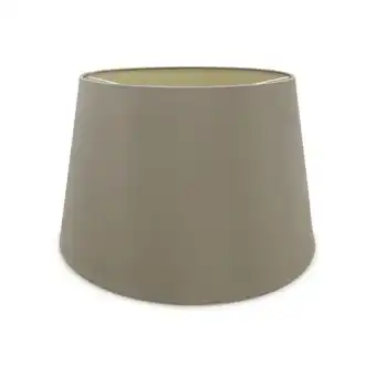 ManoMano Inspired Deco - Sutton - Dual Mount Round Empire, 350, 450 x 280 mm Dual Faux Silk Fabric Shade, Taupe, Halo Gold Angebot